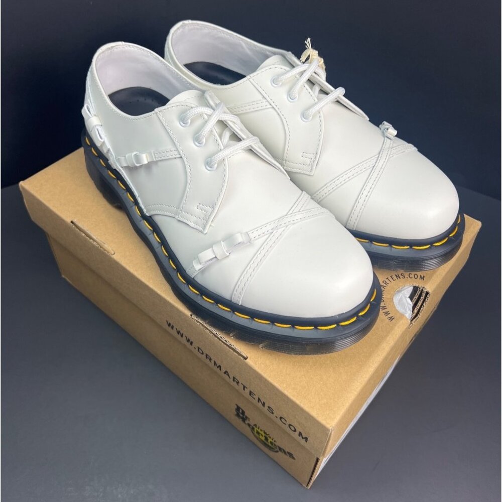 Dr. Martens Womens‎ 1461 Bow Smooth White Leather Oxford Shoes Size 8 US